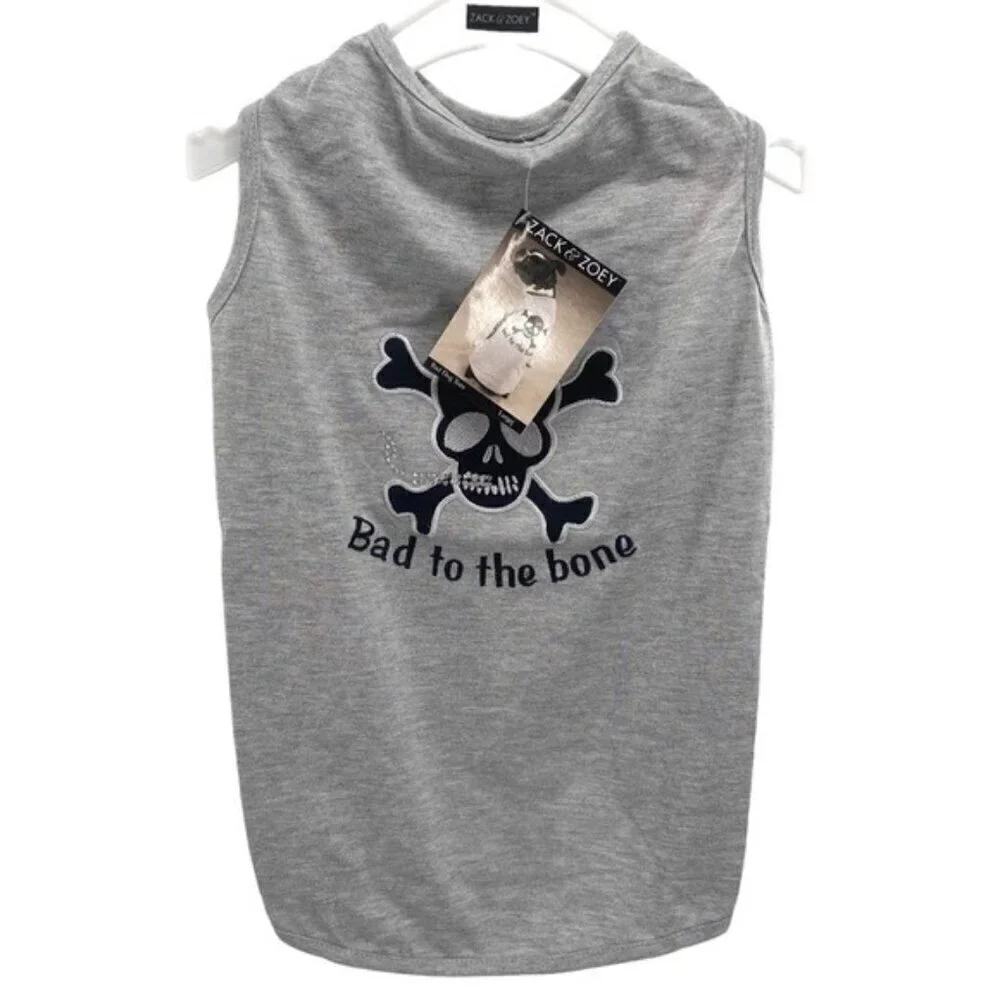 Zack & Zoey Skull Rhinestone Dog Tee Shirt
